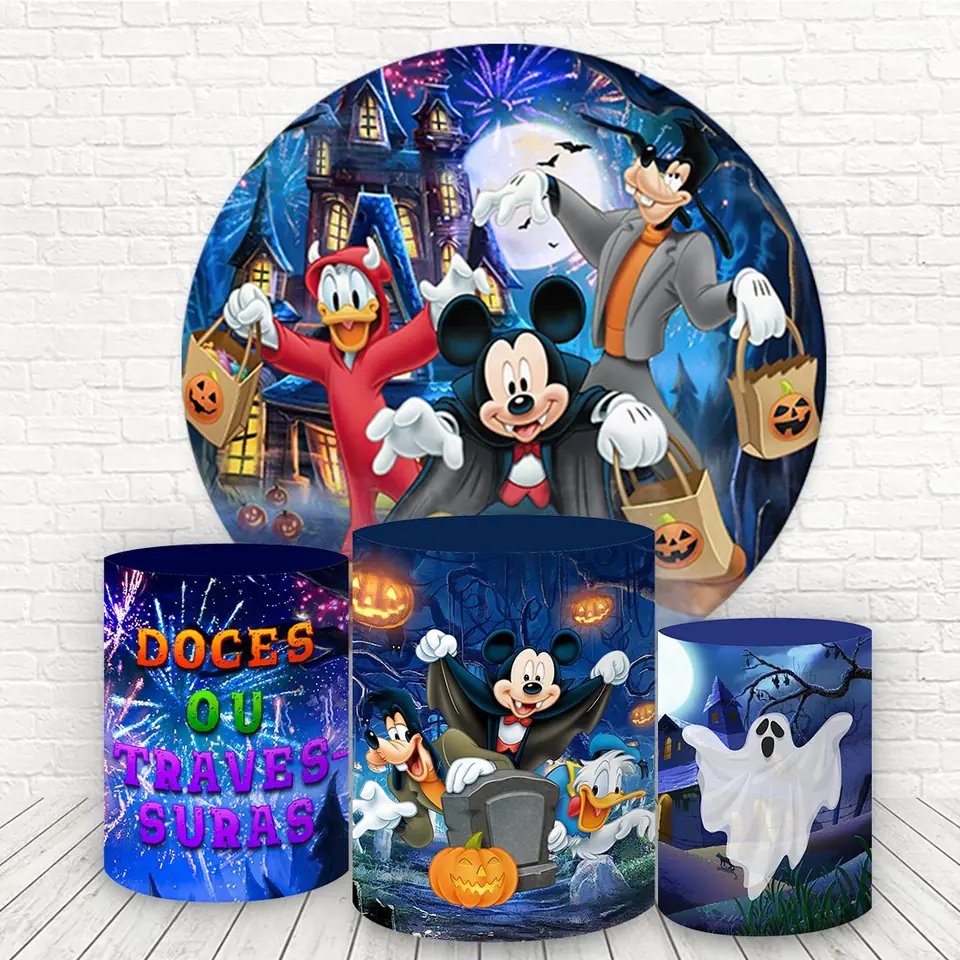Kit panel circular trio de fundas - Halloween