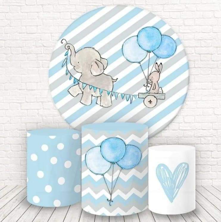 Kit panel circular trio de fundas - Elefante