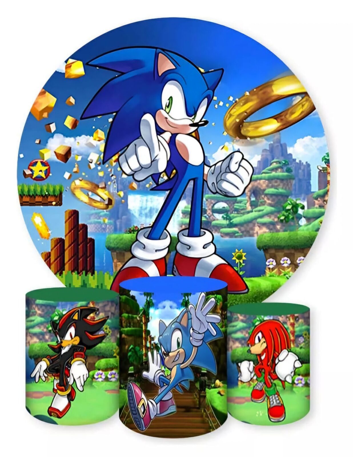 Kit panel circular trio de fundas - Sonic