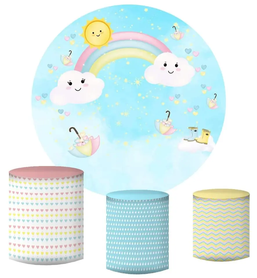 Kit panel circular trio de fundas - Lluvia de Amor
