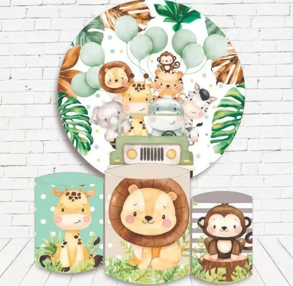 Kit panel circular trio de fundas - Safari