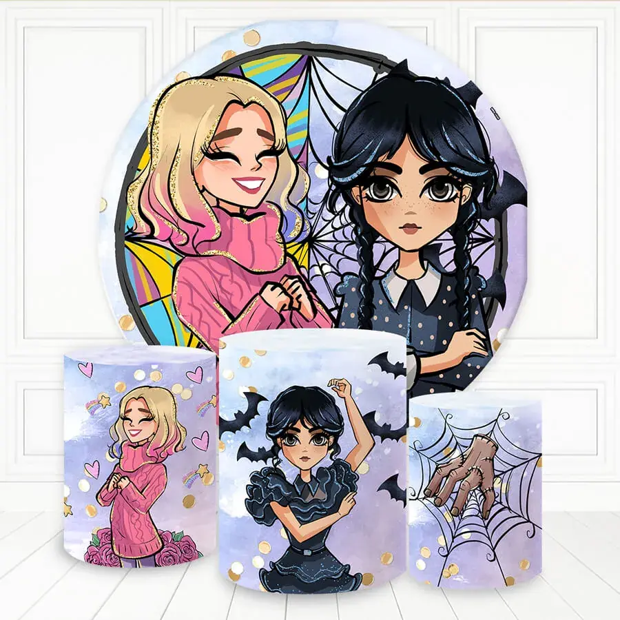 Kit panel circular trio de fundas – Merlina Addams