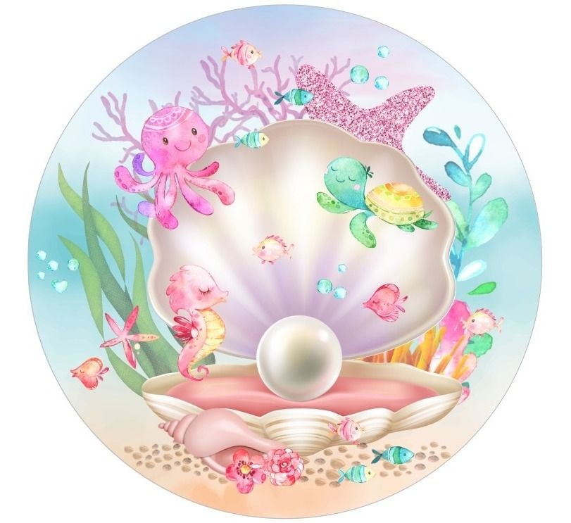 Panel circular - Fondo de Mar