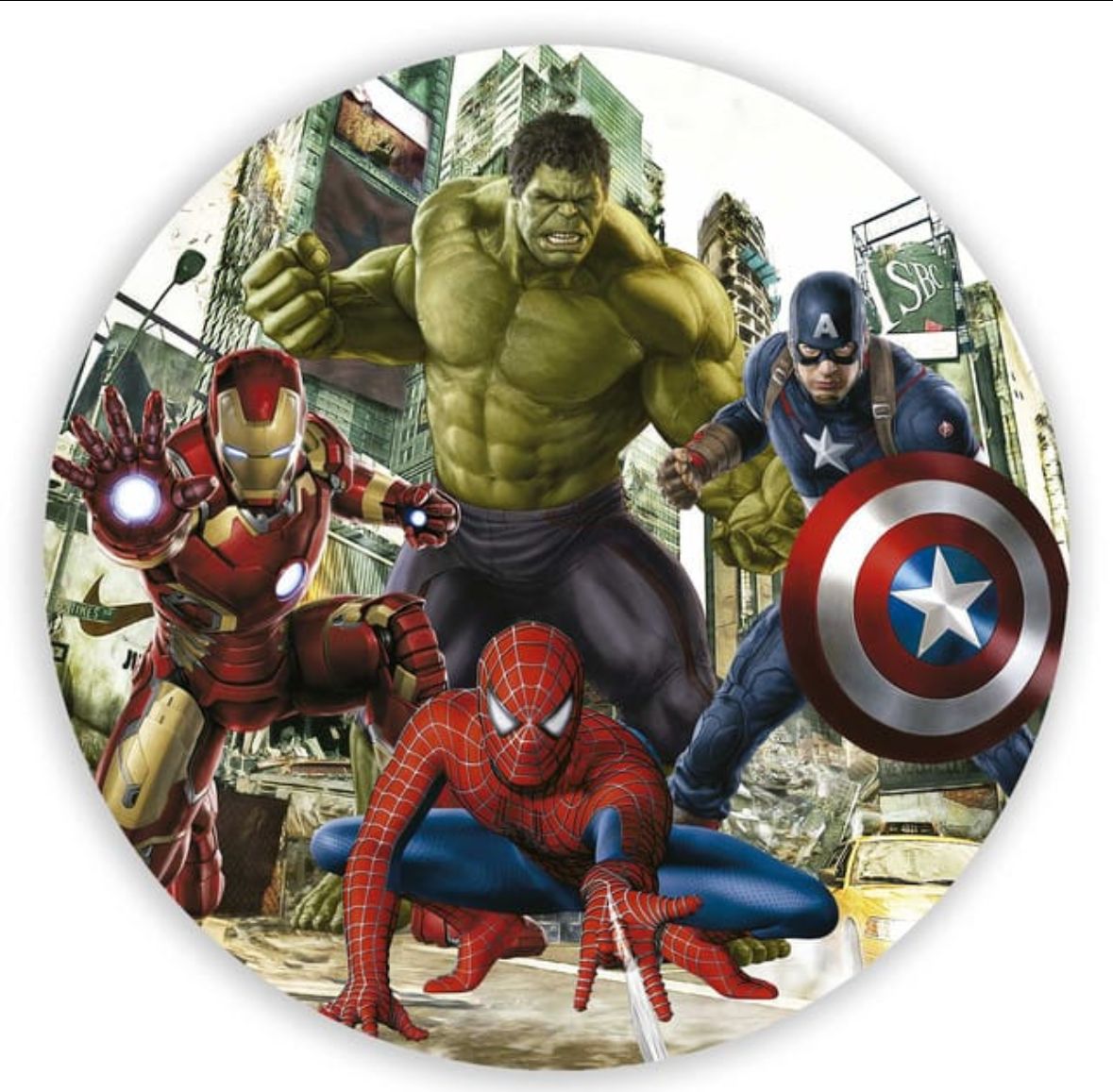 Panel Circular - Super Heroes