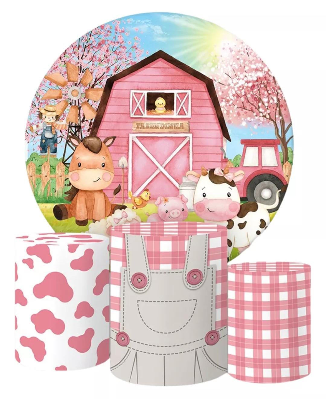 Kit panel circular trio de fundas - Granja