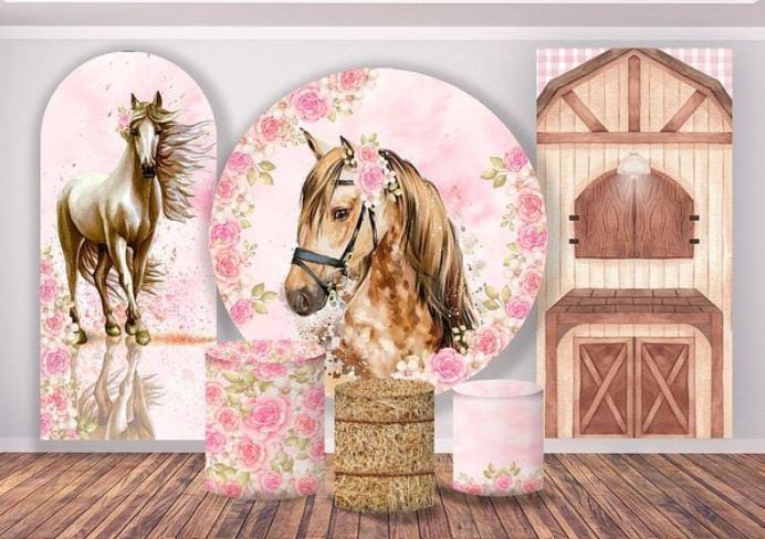 Kit panel circular trio de fundas - Caballo