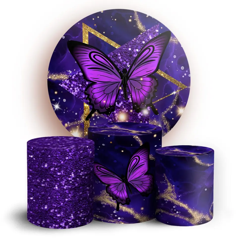 Kit panel circular trio de fundas - Mariposas