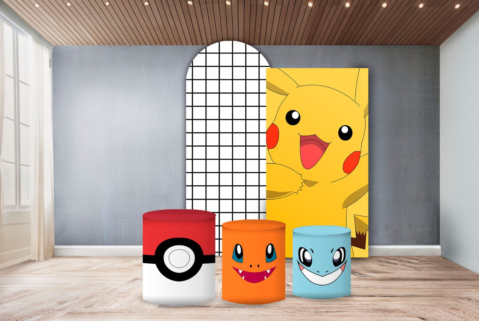 Panel Romano,Panel Lateral,Trio de fundas - Pokemon