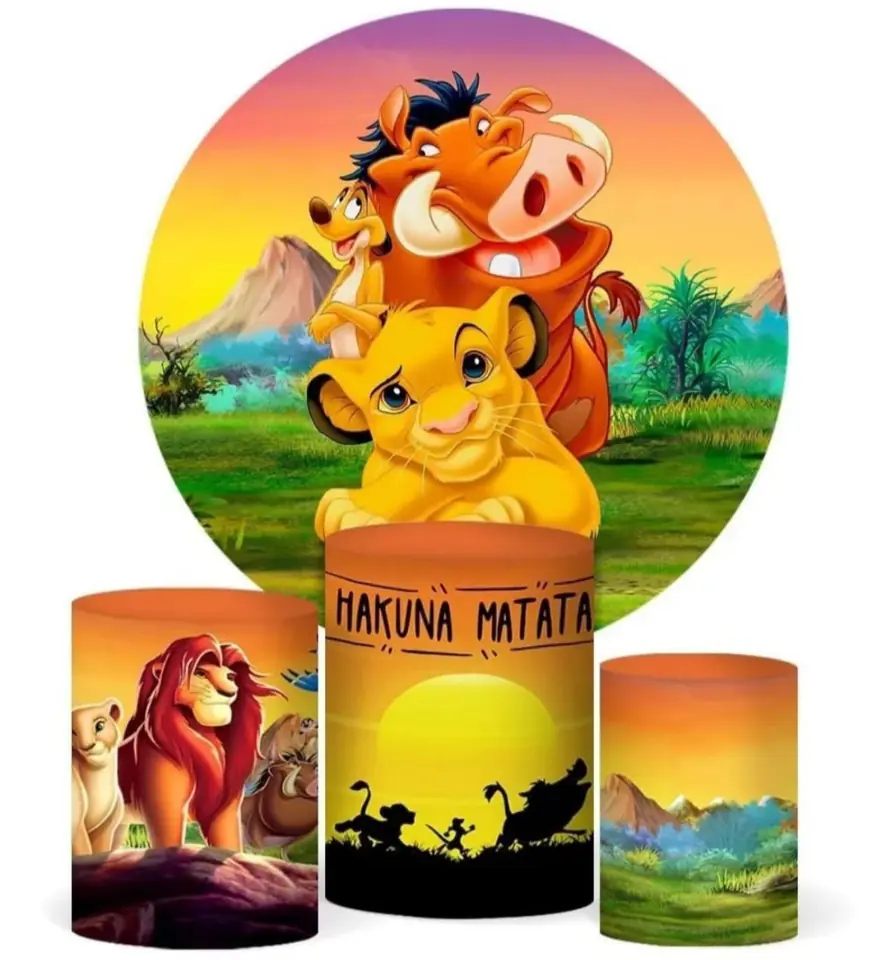 Kit panel circular trio de fundas - Rey Leon