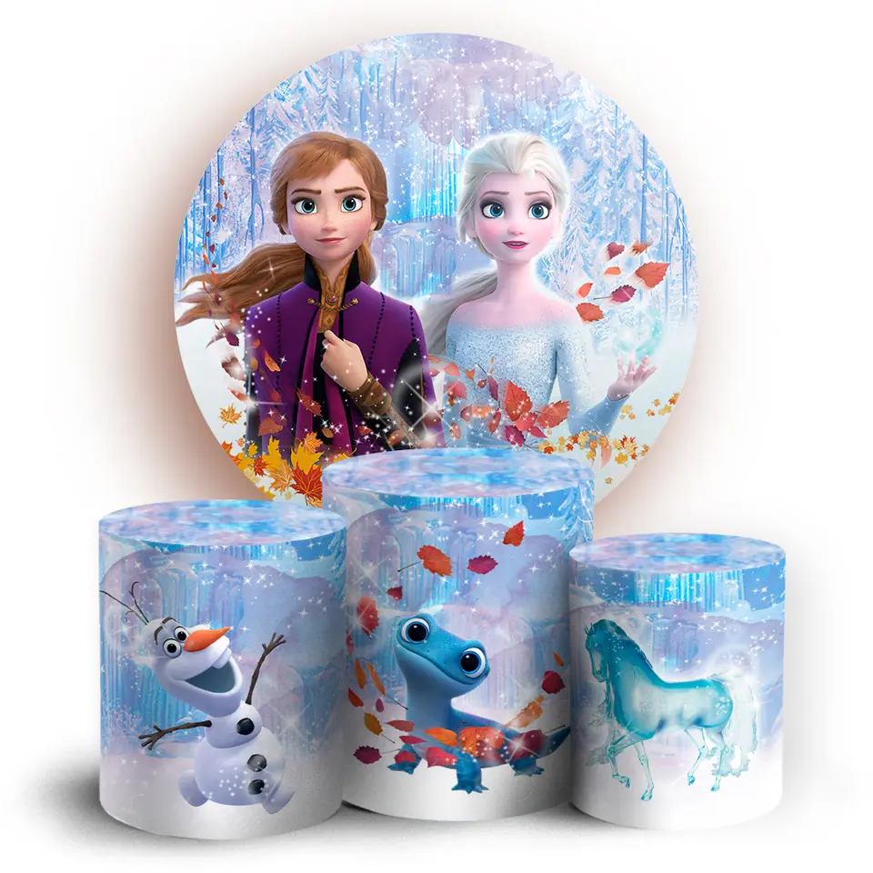 Kit panel circular trio de fundas - Frozen