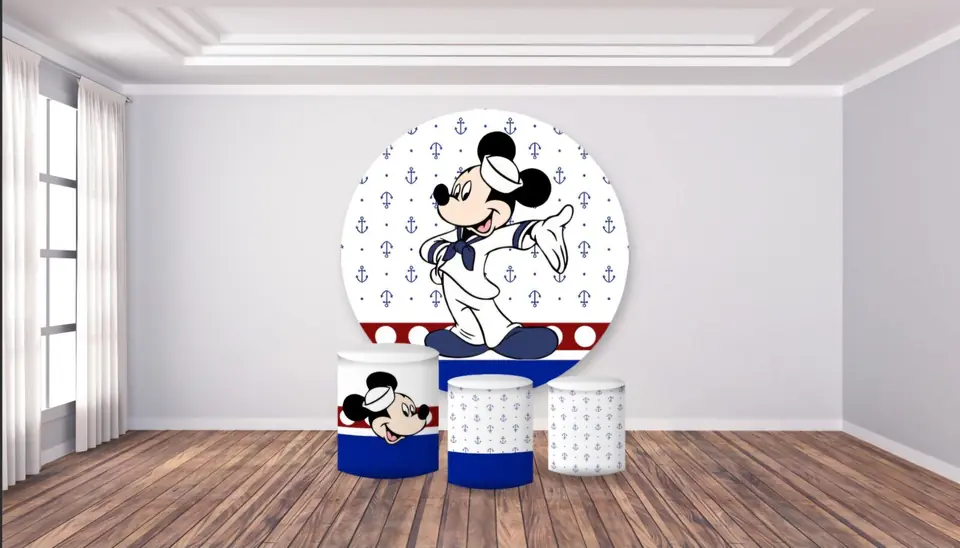 Kit panel circular trio de fundas - Mickey Marinero