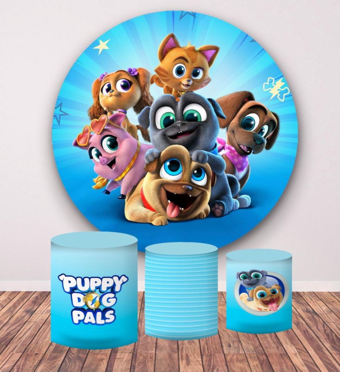Kit panel circular trio de fundas - Puppy Dog Pals