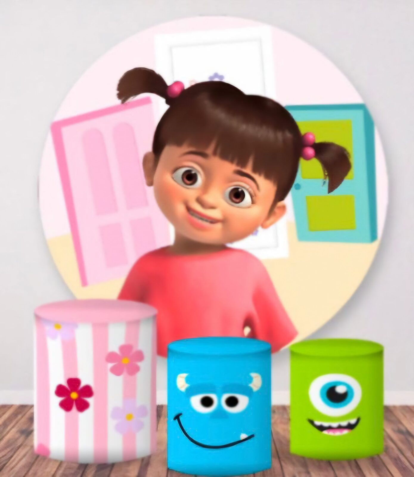 Kit panel circular trio de fundas - Monsters inc