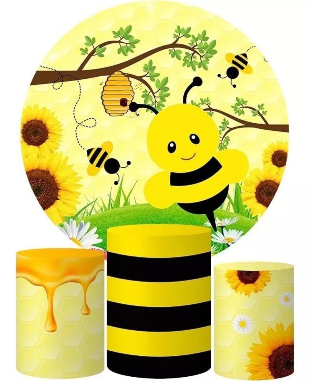Kit panel circular trio de fundas – Abeja