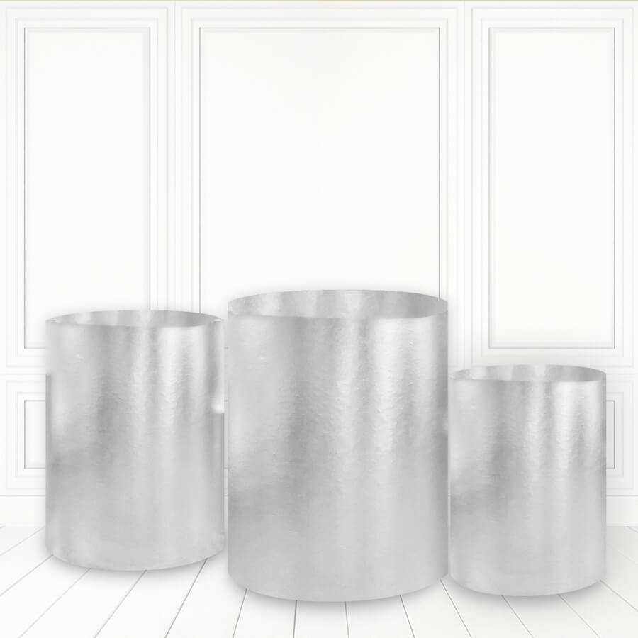 Trio de fundas - Metalizadas Plateadas