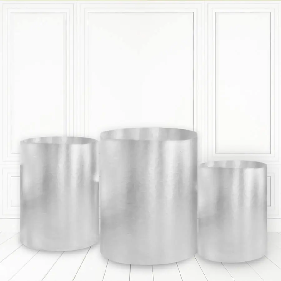 Trio de fundas - Metalizadas Plateadas