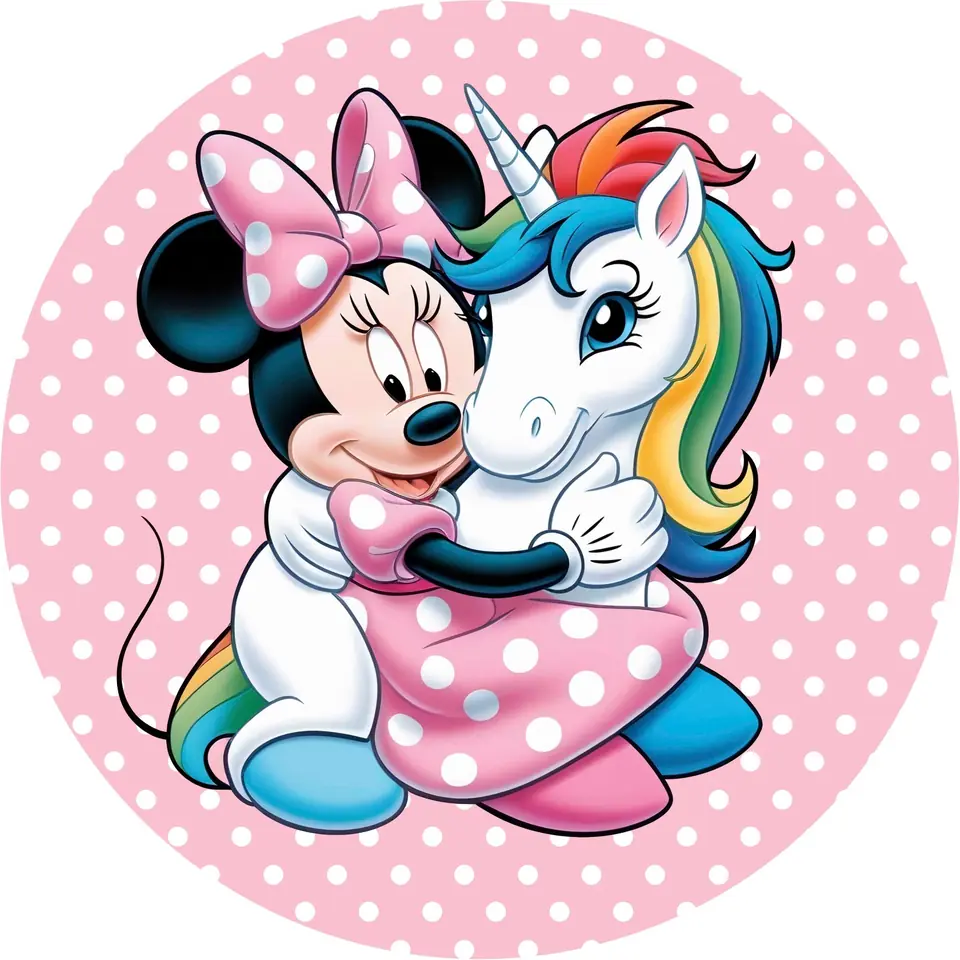 Panel Circular - Minnie/Unicornio