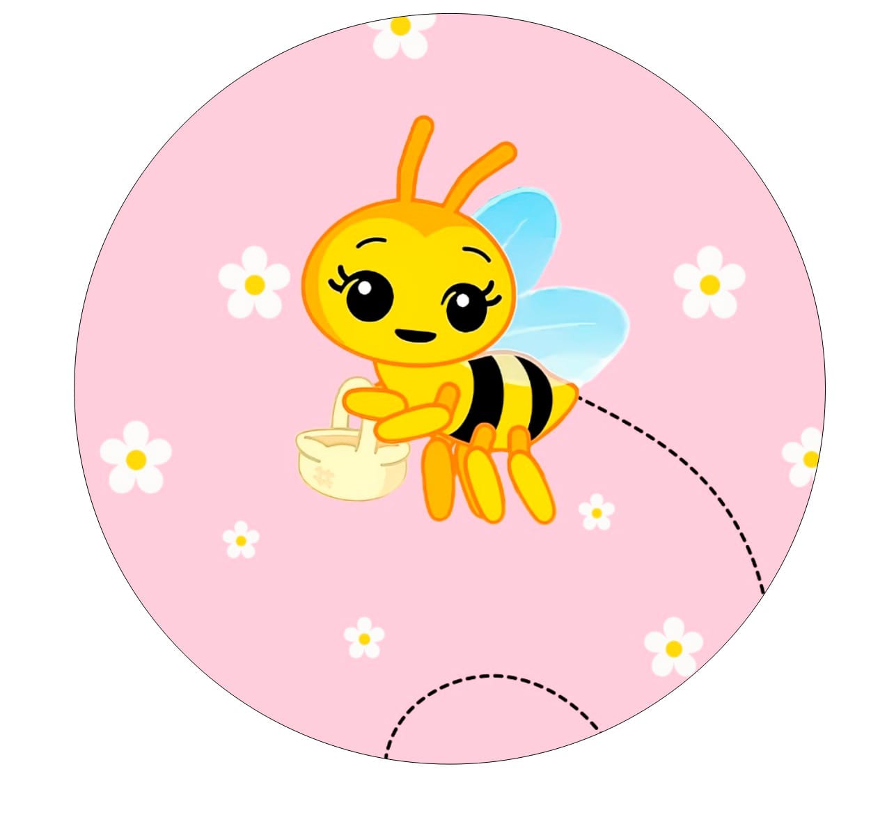 Panel Circular - Abejita Chiquitita Plim Plim