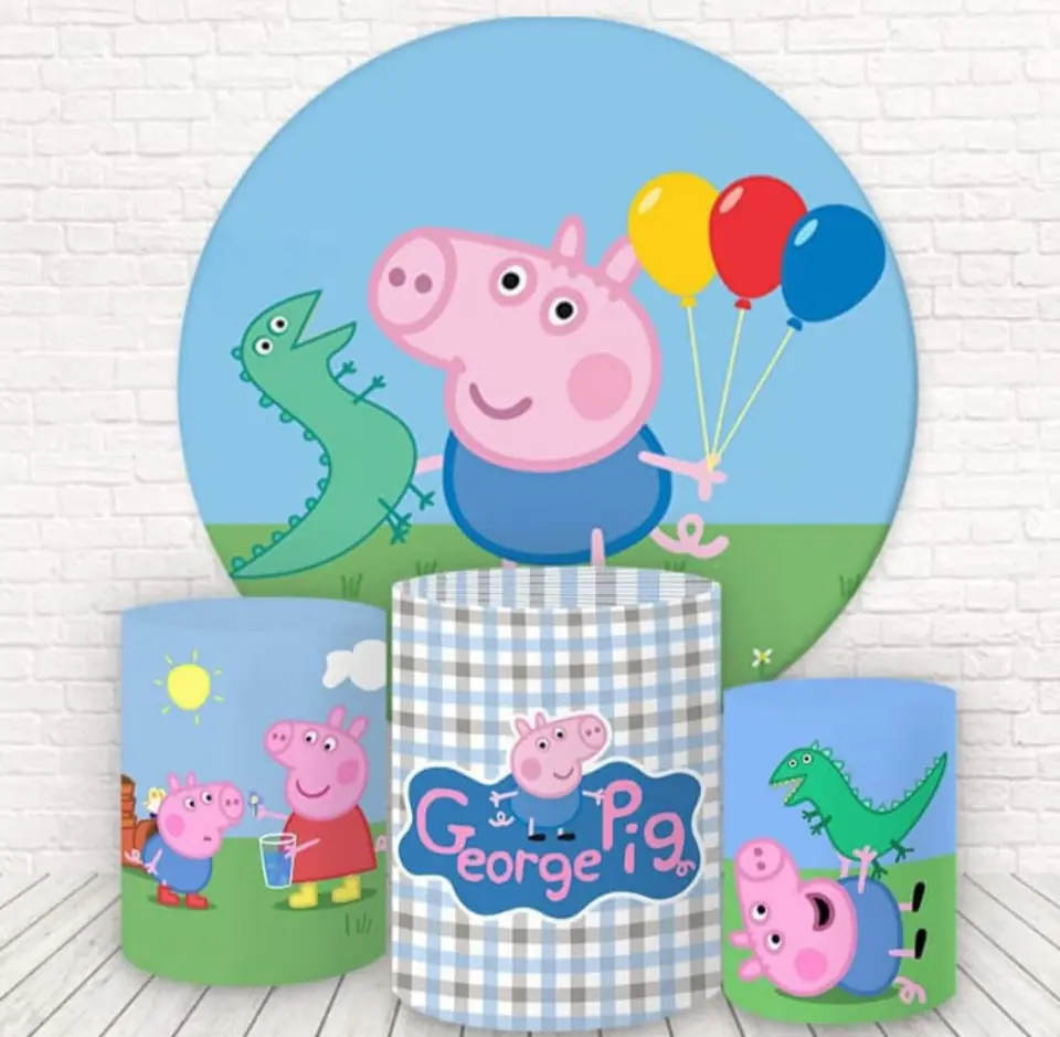 Kit panel circular trio de fundas - George Pig