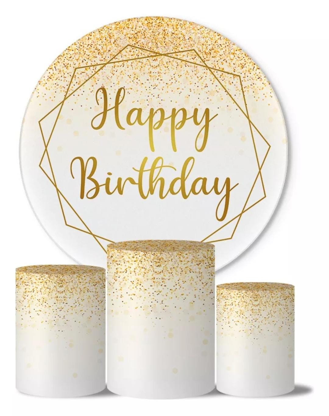 Kit panel circular trio de fundas - Happy Birthday