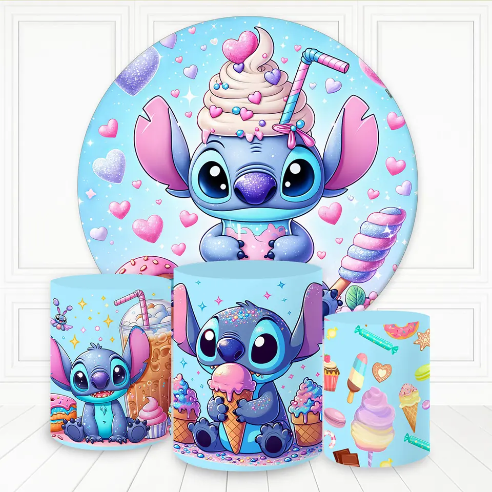 Kit panel circular trio de fundas – Stitch Ice Cream Cake
