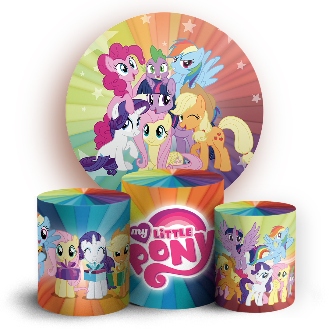 Kit panel circular trio de fundas - My litty Pony