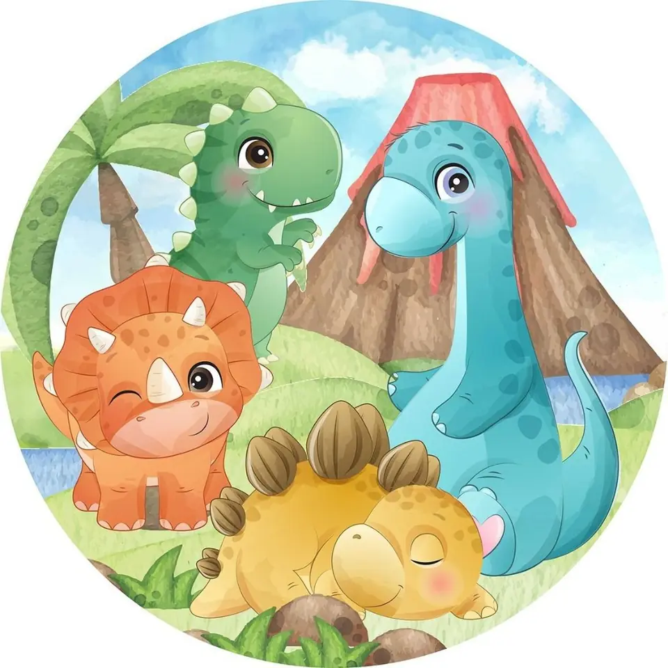Panel Circular - Dino Baby