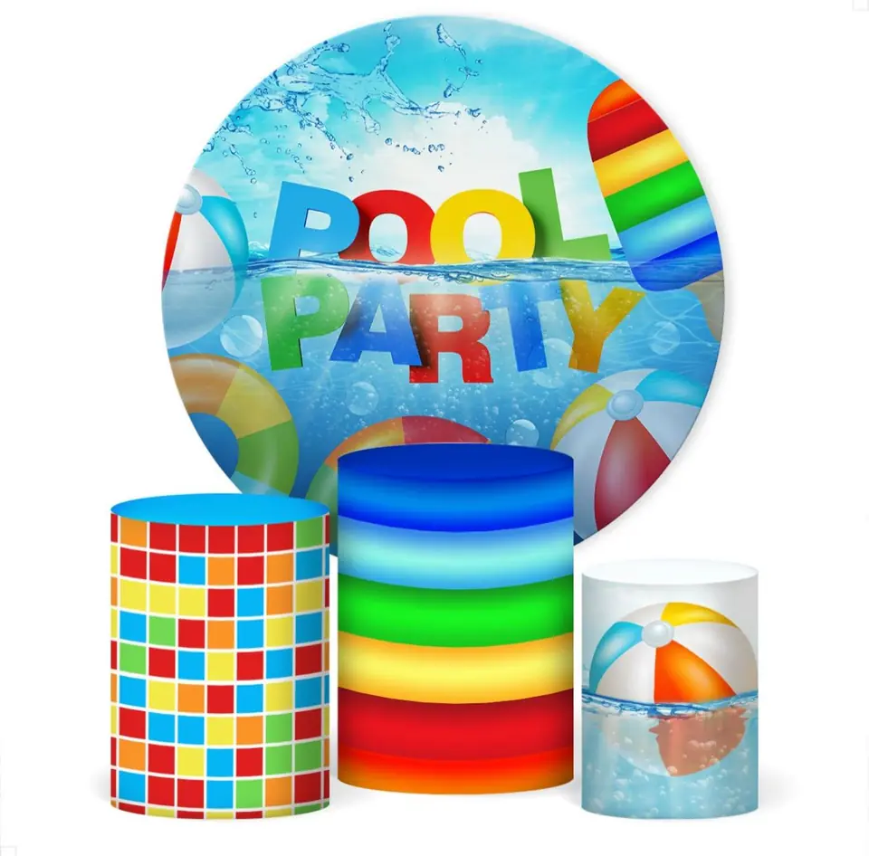 Kit panel circular trio de fundas - Pool Party