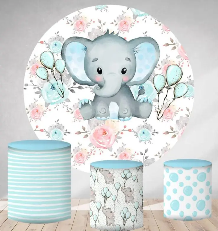 Kit panel circular trio de fundas - Elefante