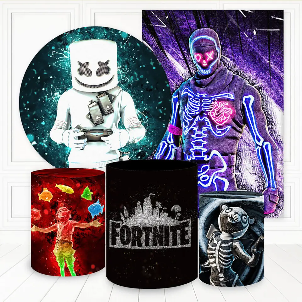 Kit panel circular,panel lateral trio de fundas - Fornite