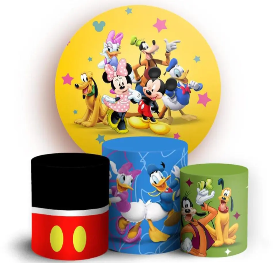 Kit panel circular trio de fundas - Mickey y sus Amigos