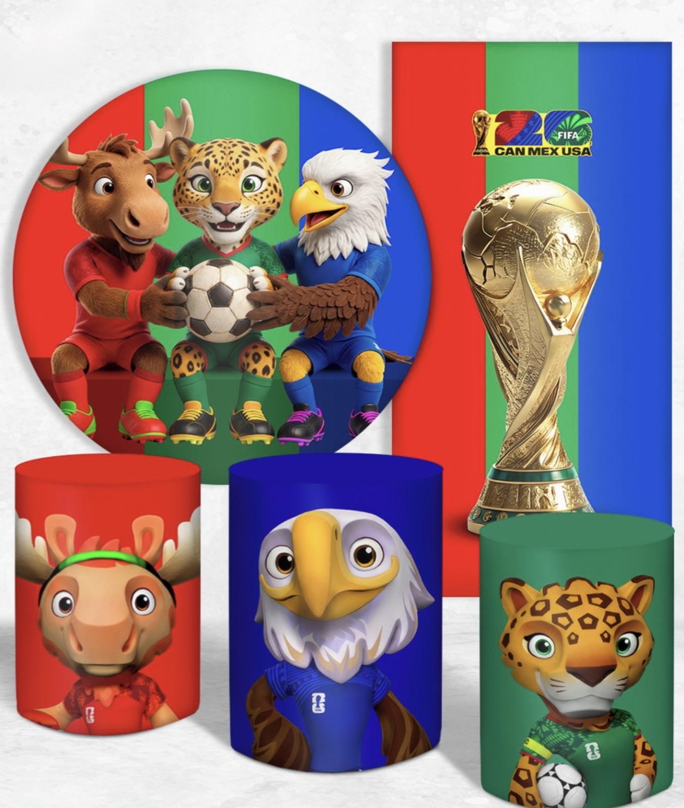 Kit panel circular,panel lateral trio de fundas – Mundial FIFA 2026