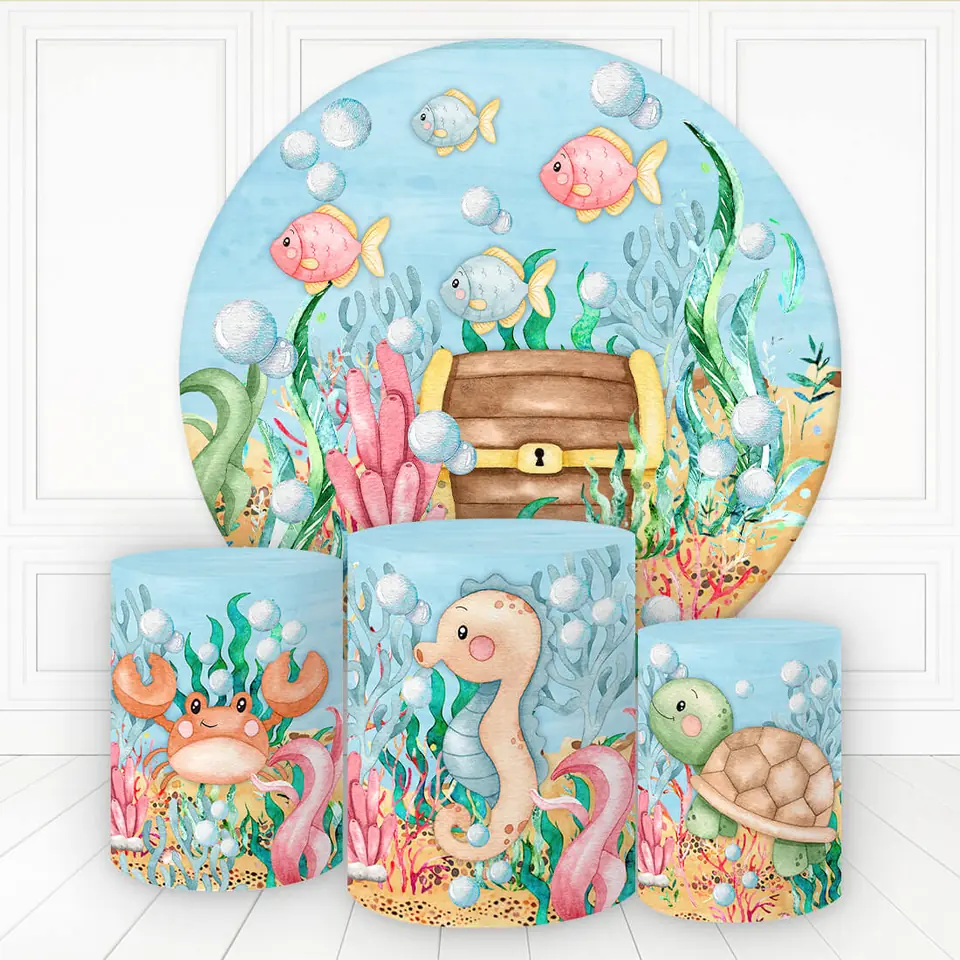 Kit panel circular trio de fundas - Fondo de Mar