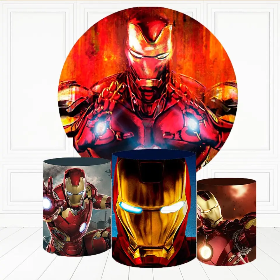 Kit panel circular trio de fundas - Iron Man