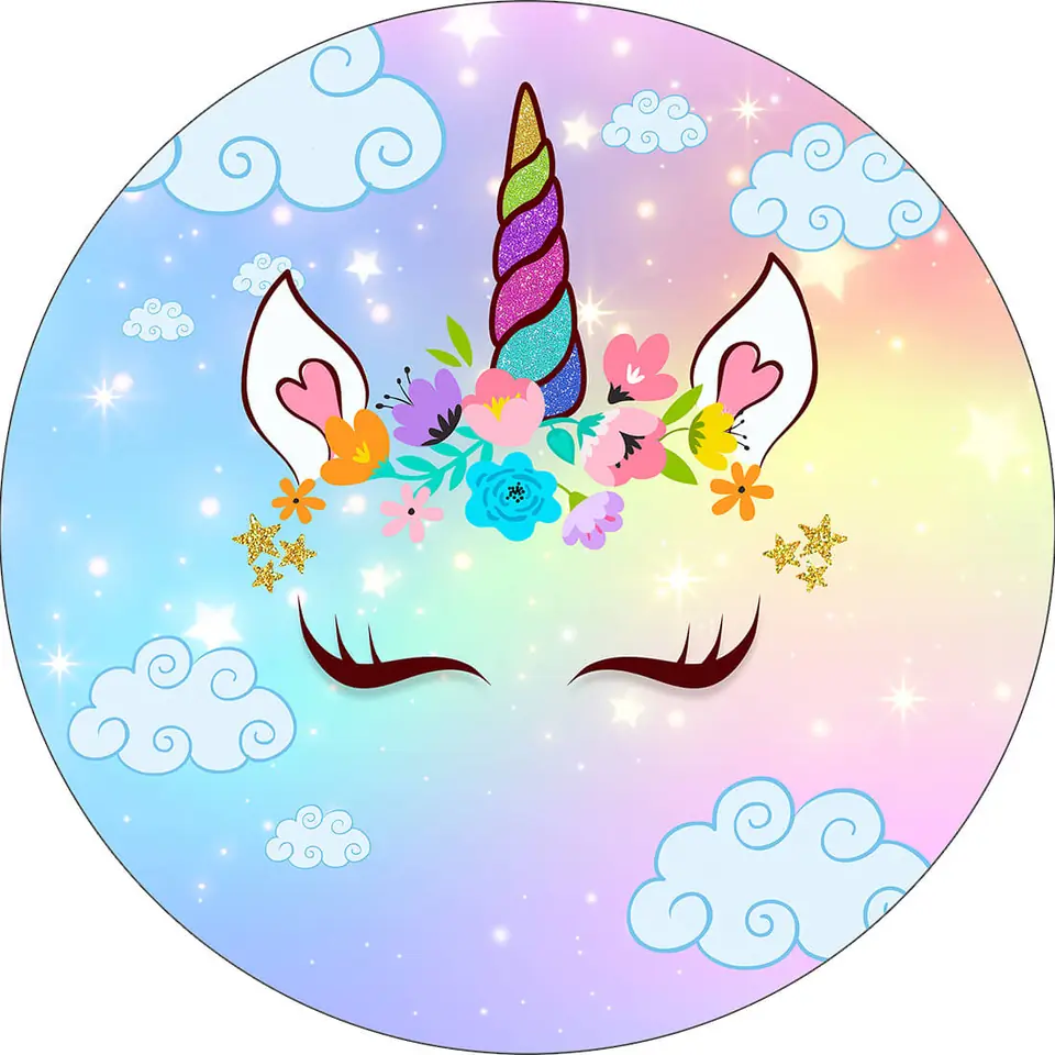 Panel Circular Kits Mini Fiestas - Unicornio