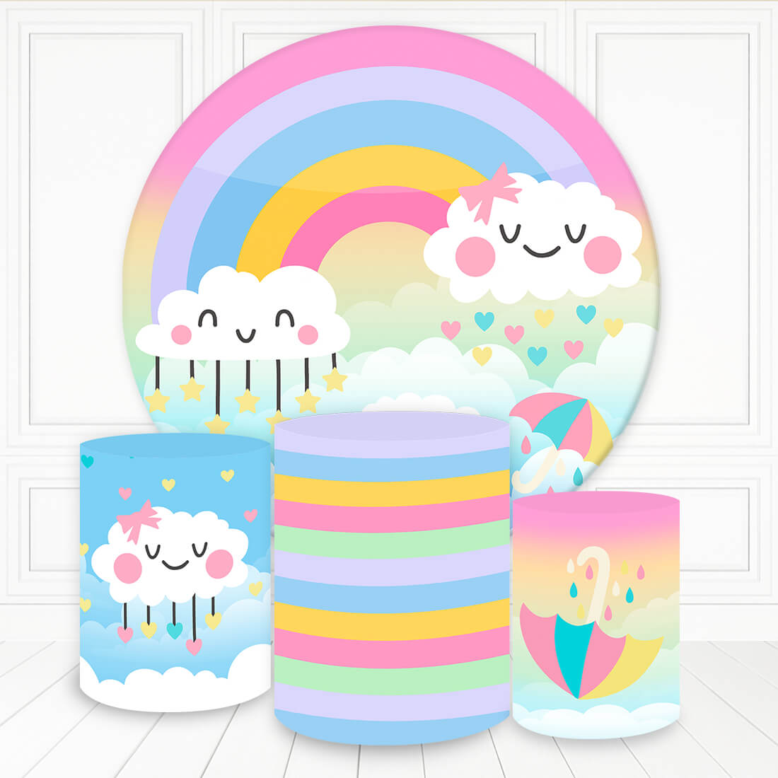 Kit panel circular trio de fundas - Lluvia de Amor