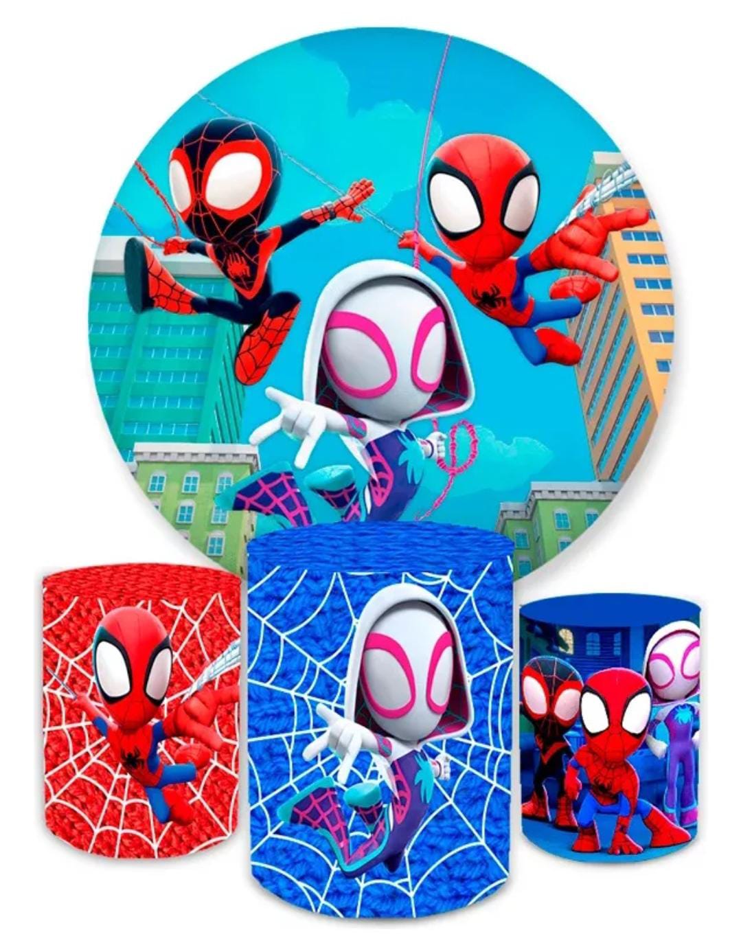 Kit panel circular trio de fundas - Spidey