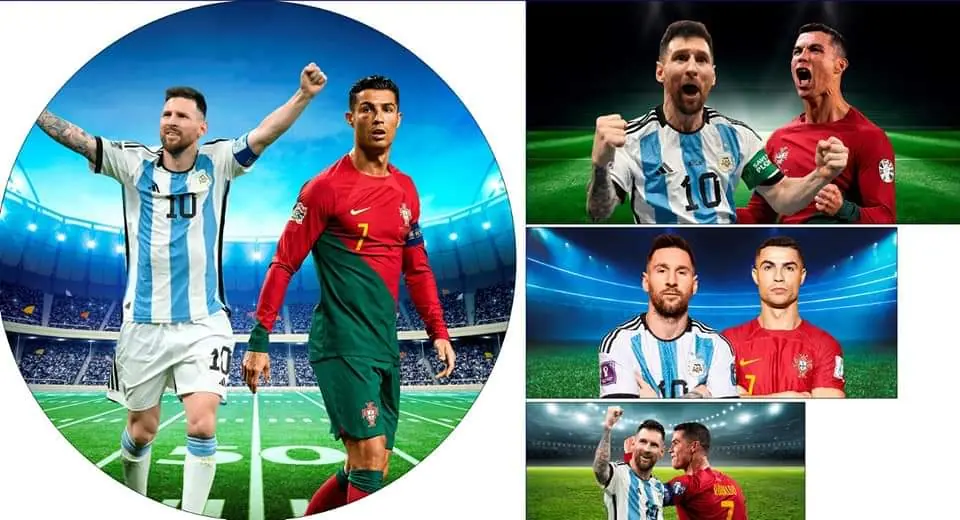 Kit panel circular trio de fundas - Messi & Cristiano