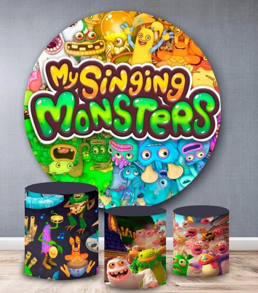 Kit panel circular trio de fundas - Singing Monsters