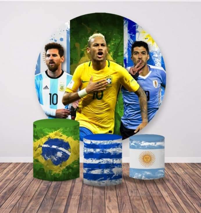 Kit panel circular trio de fundas - Messi,Neymar & Suarez
