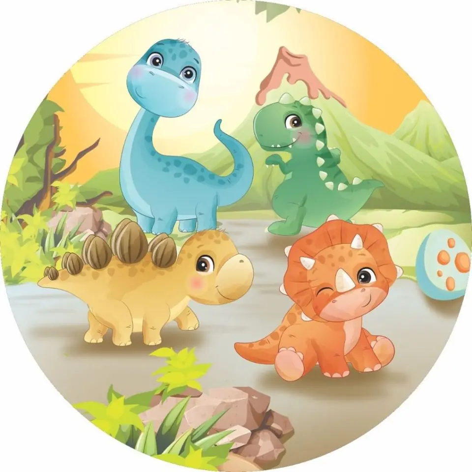 Panel Circular - Dino Baby