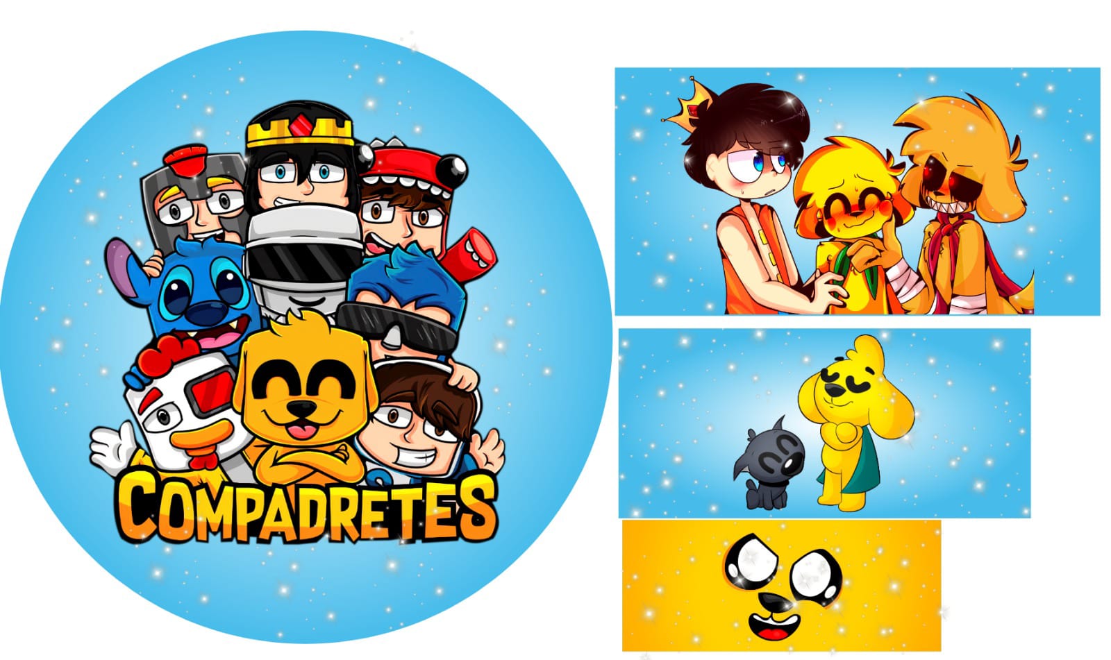 Kit panel circular trio de fundas - Compadretes
