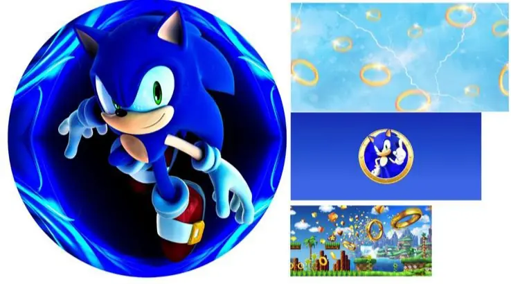 Kit panel circular trio de fundas - Sonic