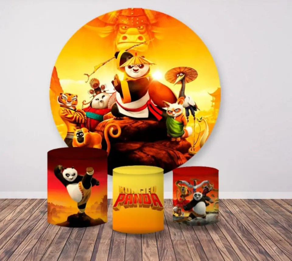 Kit panel circular trio de fundas - Konfu Panda