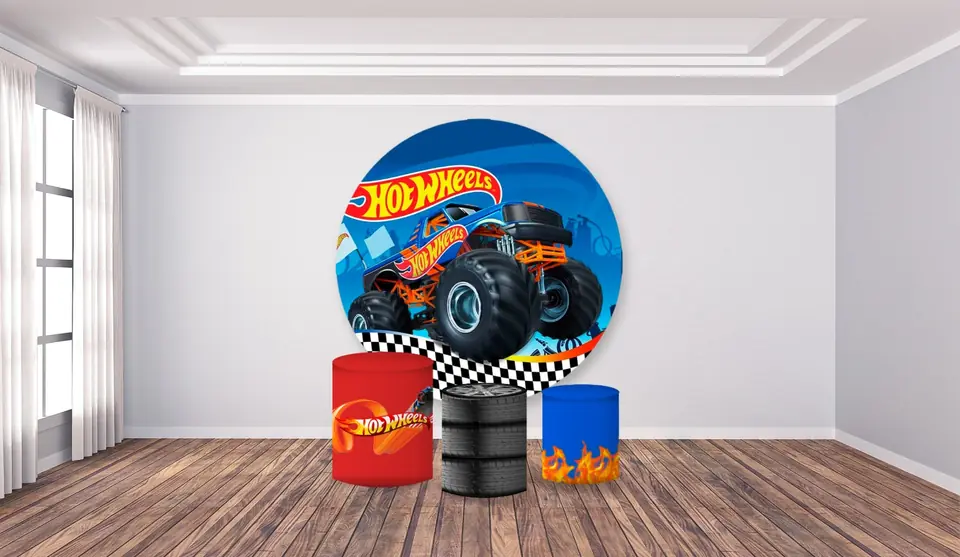 Kit panel circular trio de fundas - Hotwheels