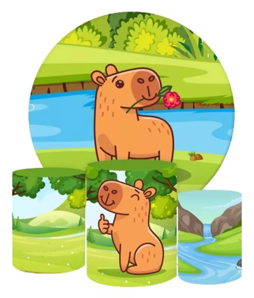 Kit panel circular trio de fundas – Capibara