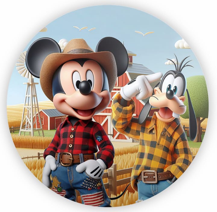Panel Circular - Mickey Granjero