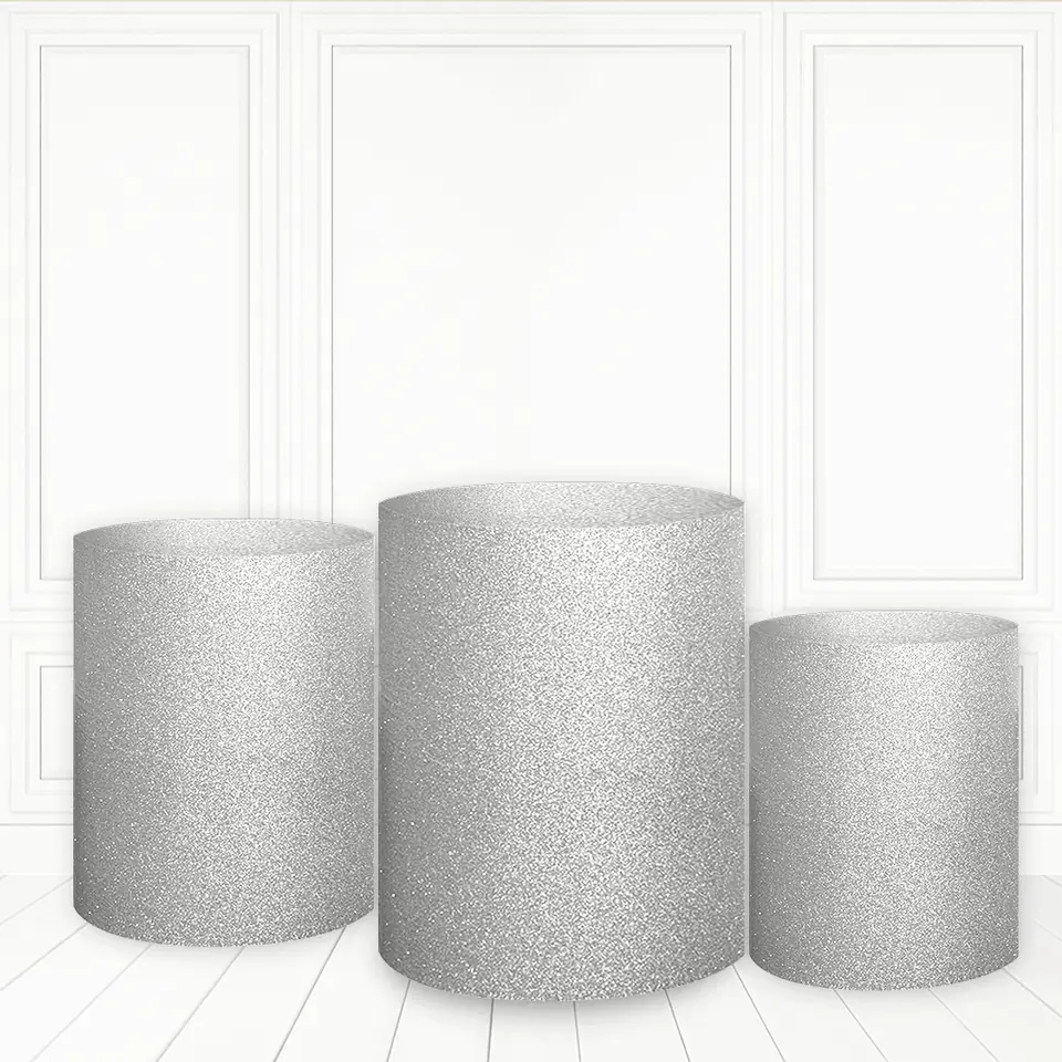 Trio de fundas - 3D Glitter Plateadas