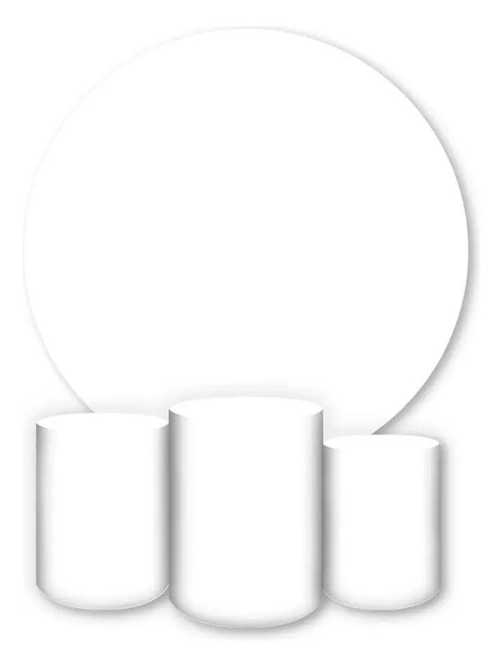Kit panel circular trio de fundas - Blanco