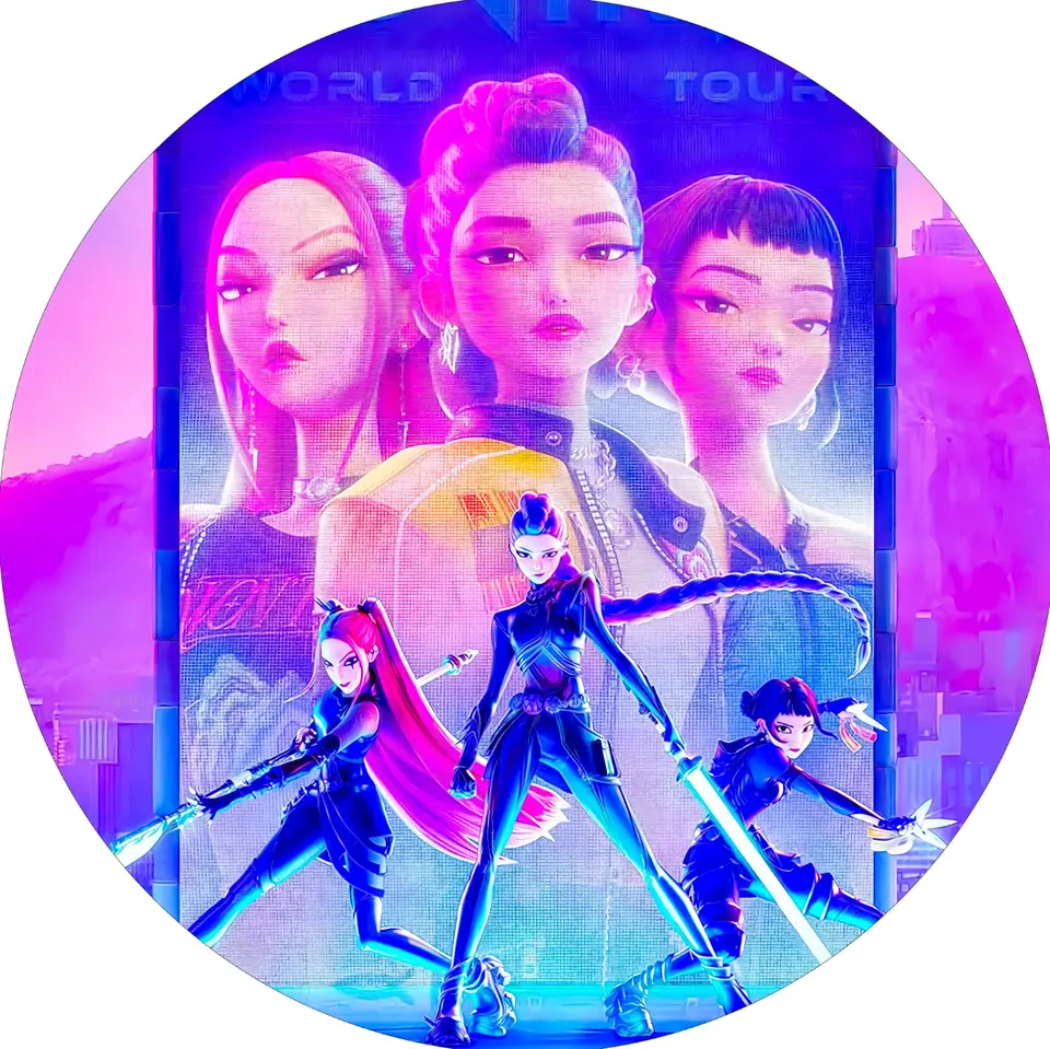 Panel Circular - Guerreras K-Pop Demon